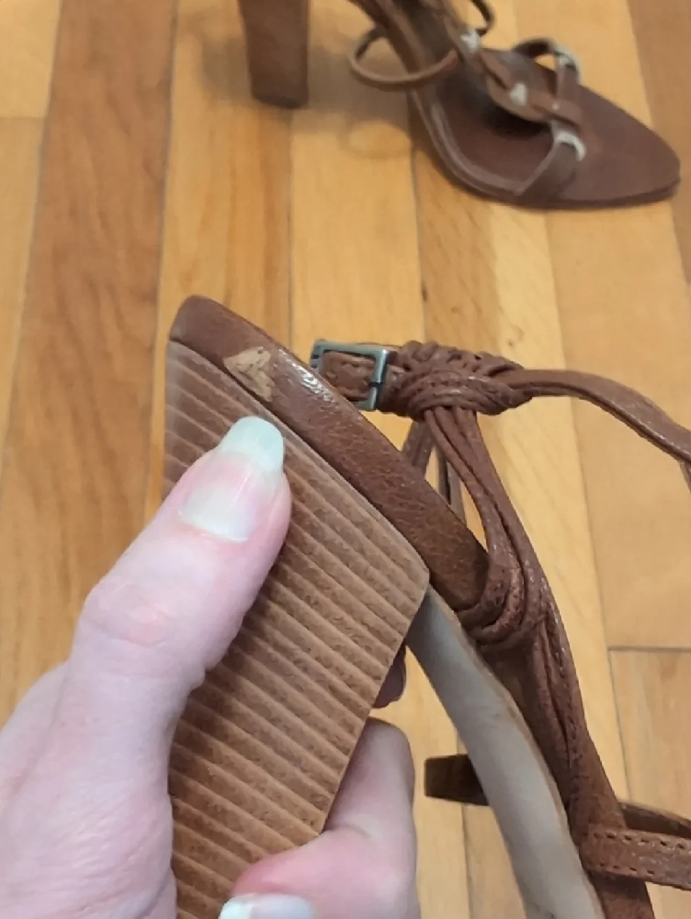 Dior Brown Leather Strapy High-Heel Sandals - Picture 5 of 13